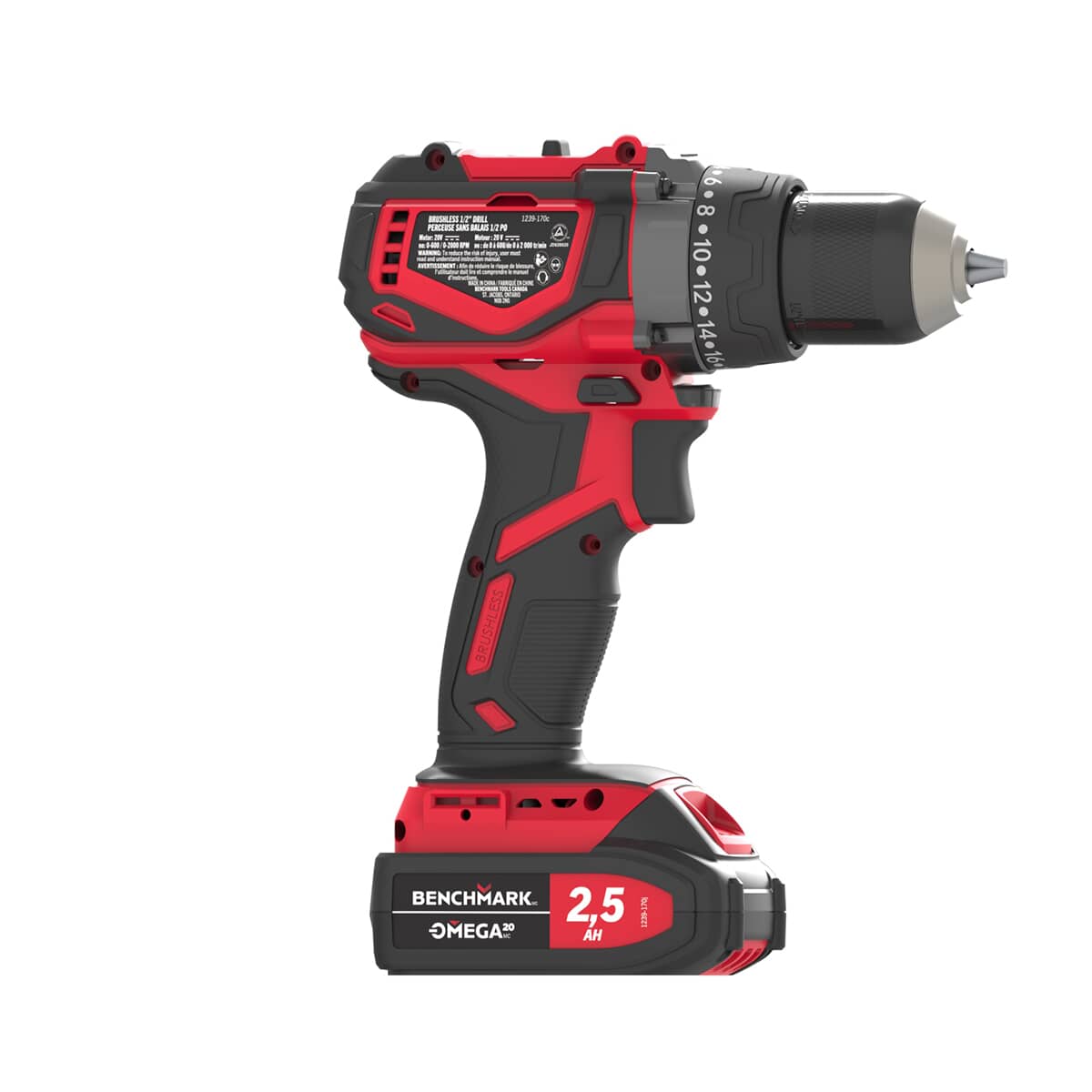 20V Max 1/2" Cordless Drill Driver Kit - with Battery, Charger & Tool Bag