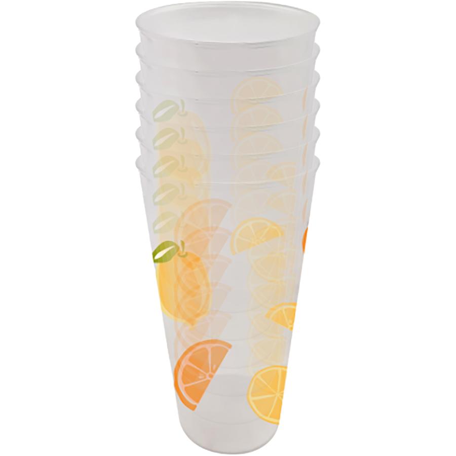 Citrus Plastic Cup Set - 900 ml, Set of 6