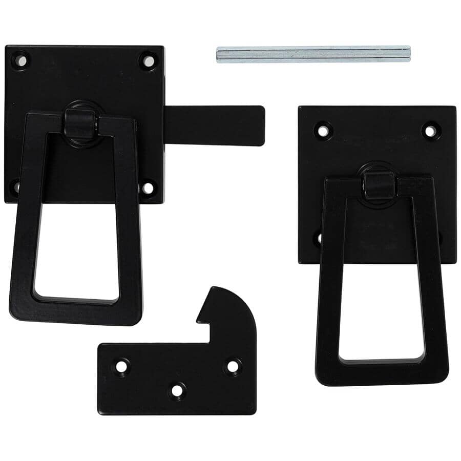 Ornamental Ring Latch - Black