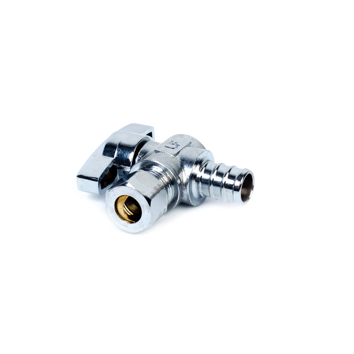 1/2" PEX x 3/8" Compression Quarter-Turn Angle Stop Valve