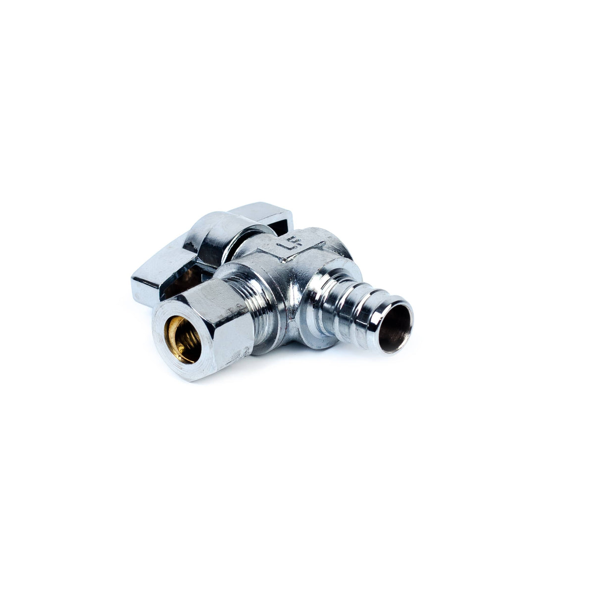 1/2" PEX x 3/8" Compression Quarter-Turn Angle Stop Valve