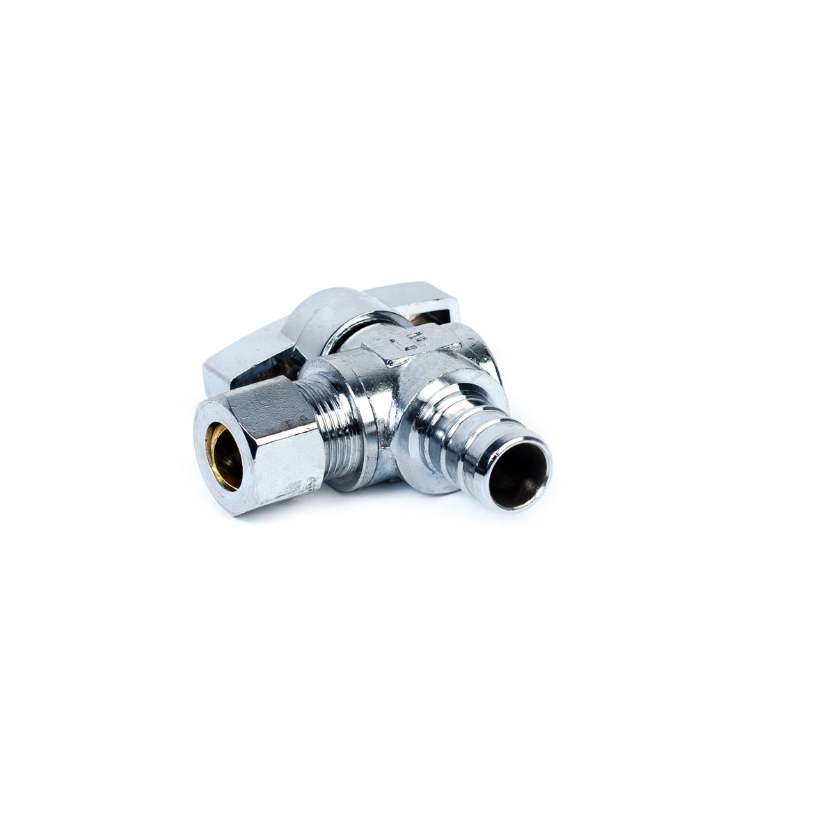 1/2" PEX x 3/8" Compression Quarter-Turn Angle Stop Valve