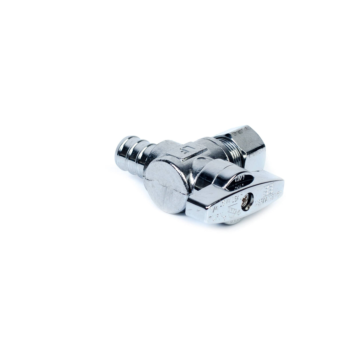 1/2" PEX x 3/8" Compression Quarter-Turn Angle Stop Valve