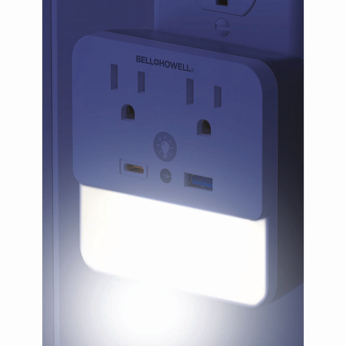 4 Outlet Light Surge Protector with LED light, 1 Type-C & 1 USB ports