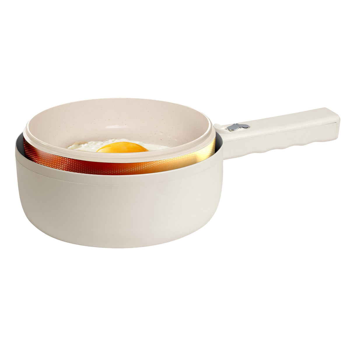 White Electric Cooker - 1.5 L
