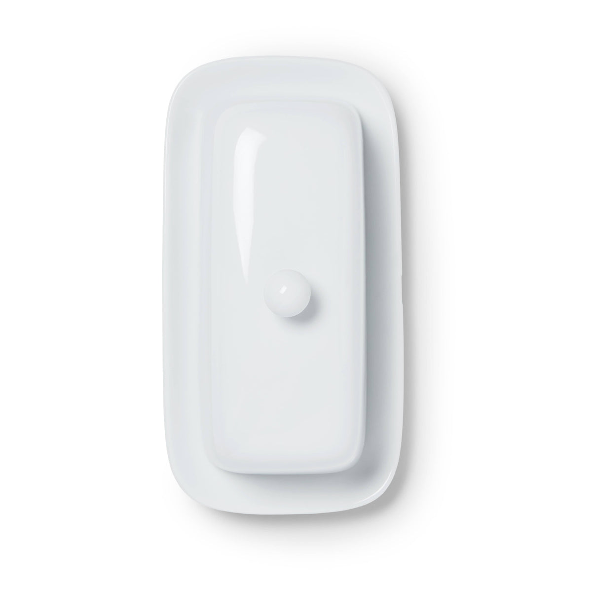 Butter Dish with Cover - White