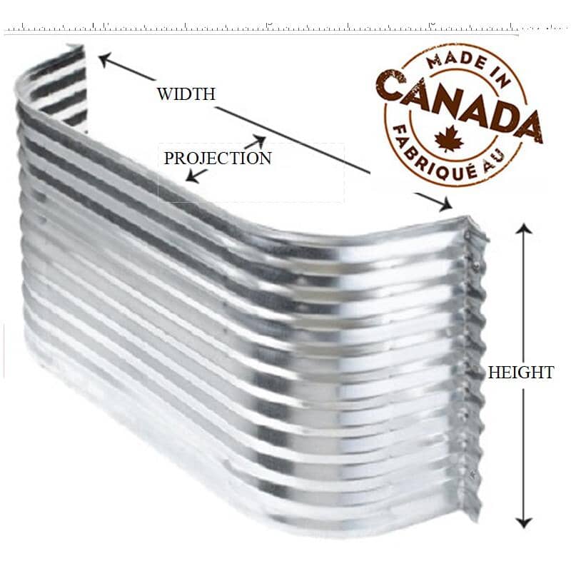 49" x 30" x 22" Galvanized Egress Window Well