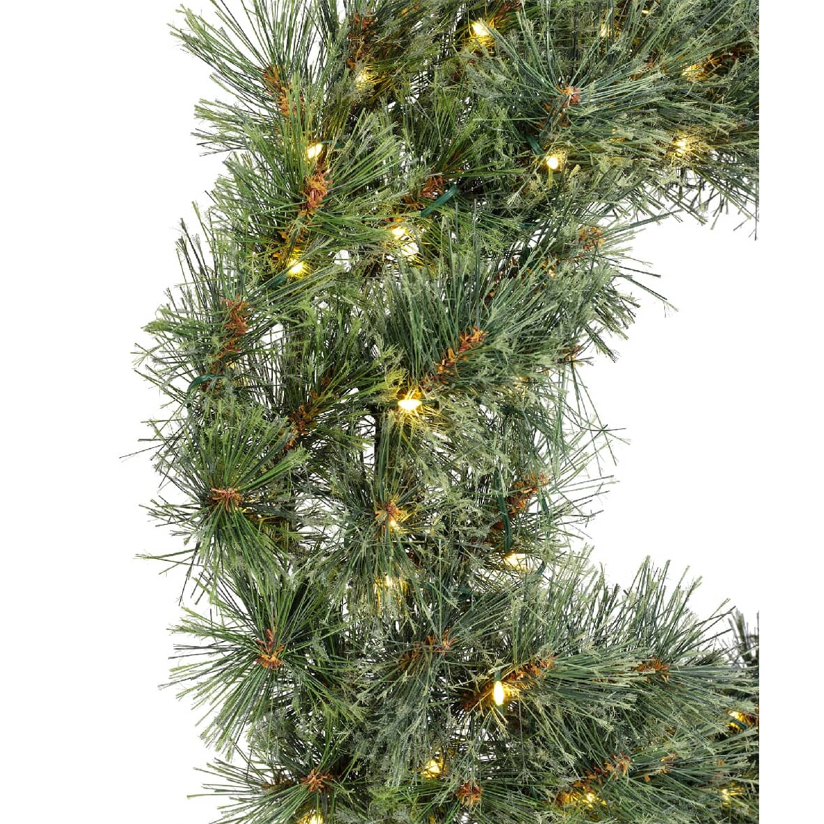 25" Cashmere Wreath - 80 Warm White Micro LED Lights
