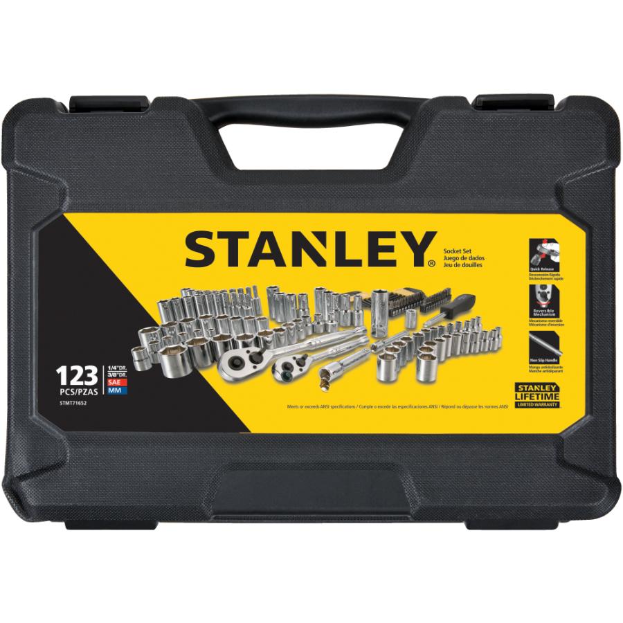 123 Piece Metric/SAE Socket Set, for 1/4" and 3/8" Drive