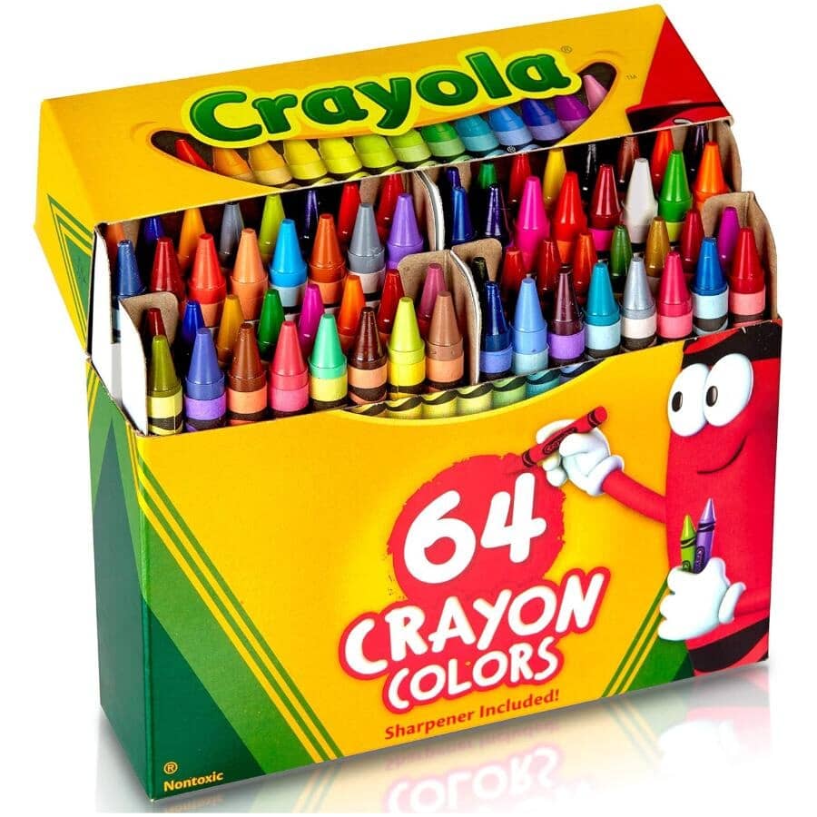 Classic Crayons with Sharpener - 64 Pack