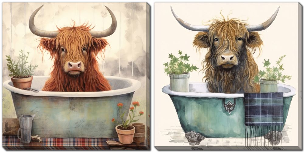 Highland Canvas Bathroom Set