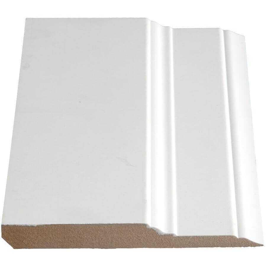 5/8" x 5-1/2" x 8' Medium Density Fibreboard Primed Baseboard Step Moulding