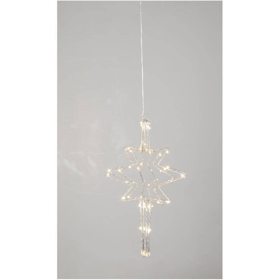 Metal Hanging Bethlehem Star - 80 Warm White LED Lights