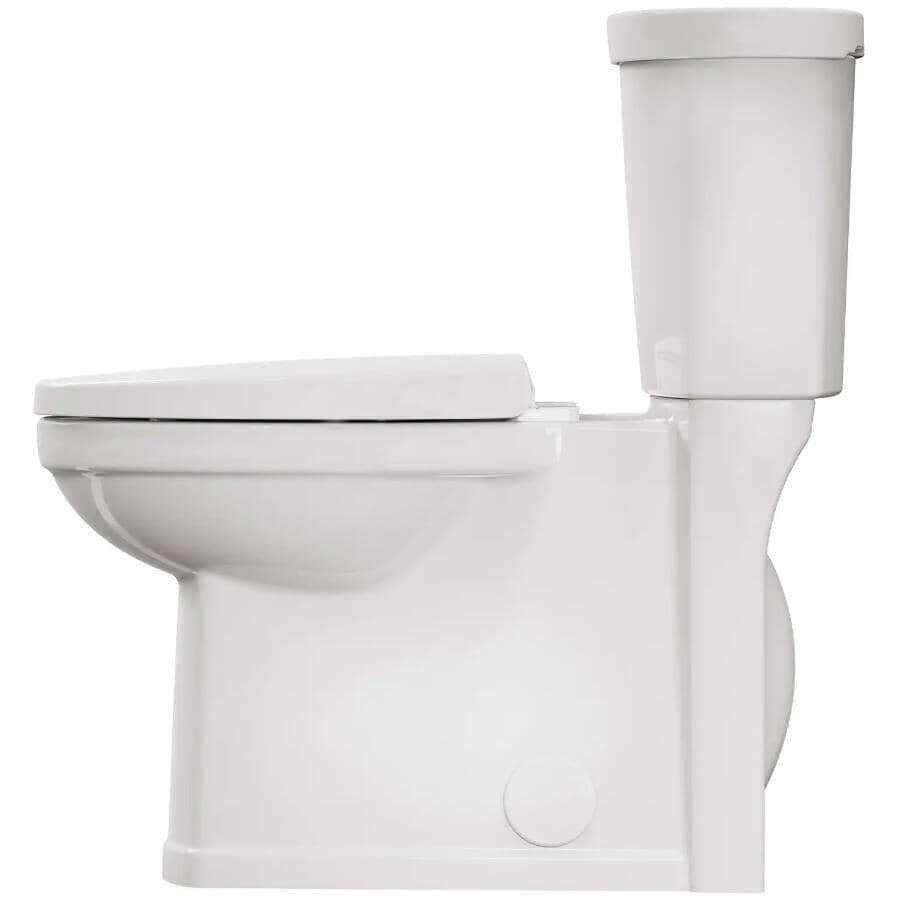 4.8 L Decor High Efficiency Elongated Toilet - with Concealed Trapway, 16.5" Right Height, White