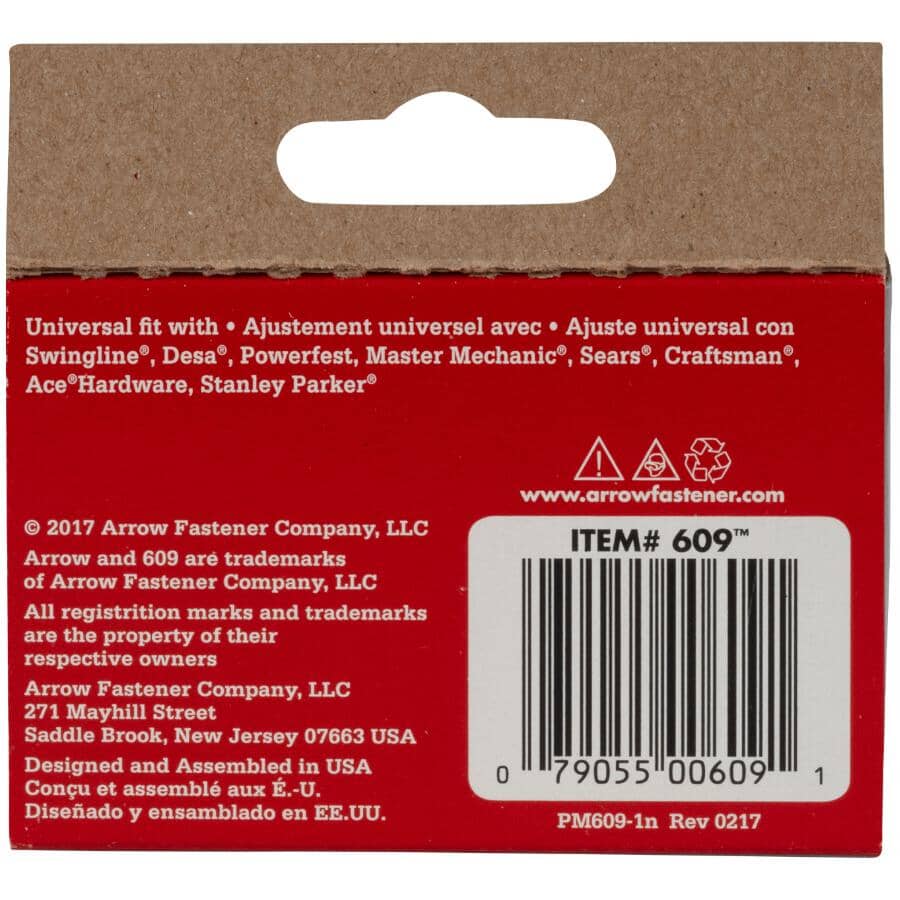 1000 Pack 9/16" Wide-Crown Staples, for #800X Stapler