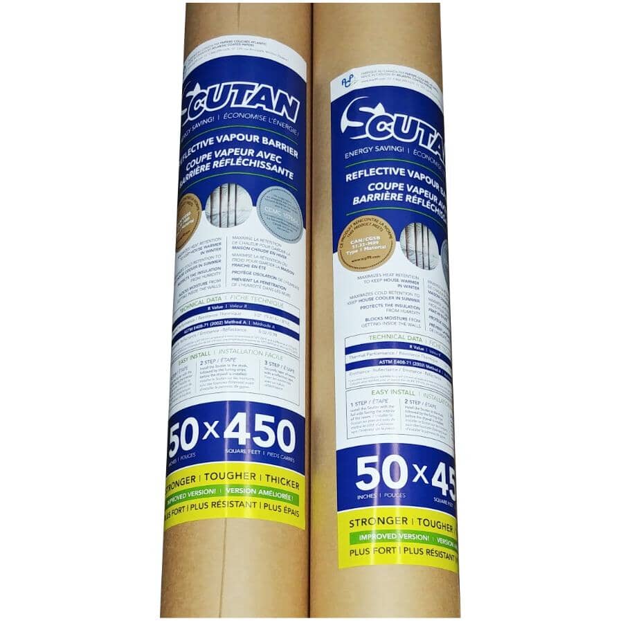 50" Aluminum Vapour Barrier, covers 450 sq. ft.