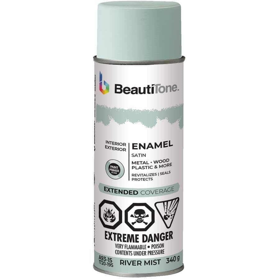 Enamel Interior / Exterior Spray Paint - Satin River Mist, 340 g