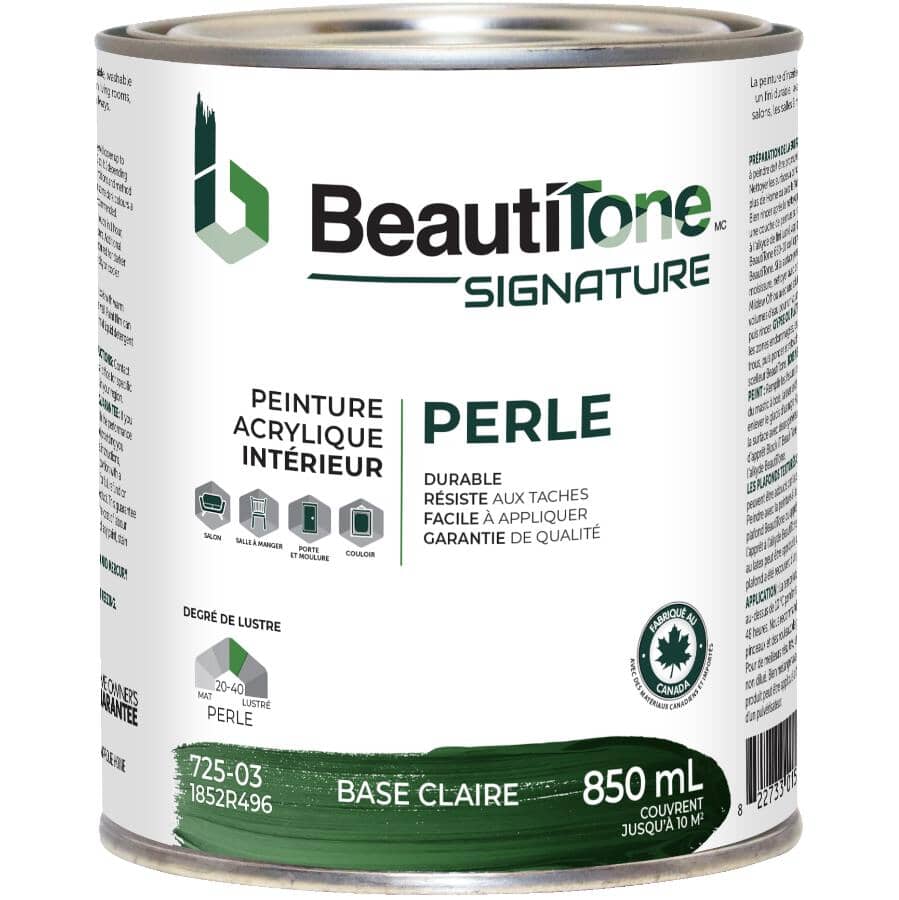 Interior Acrylic Latex Pearl Paint - Clear Base, 850 ml