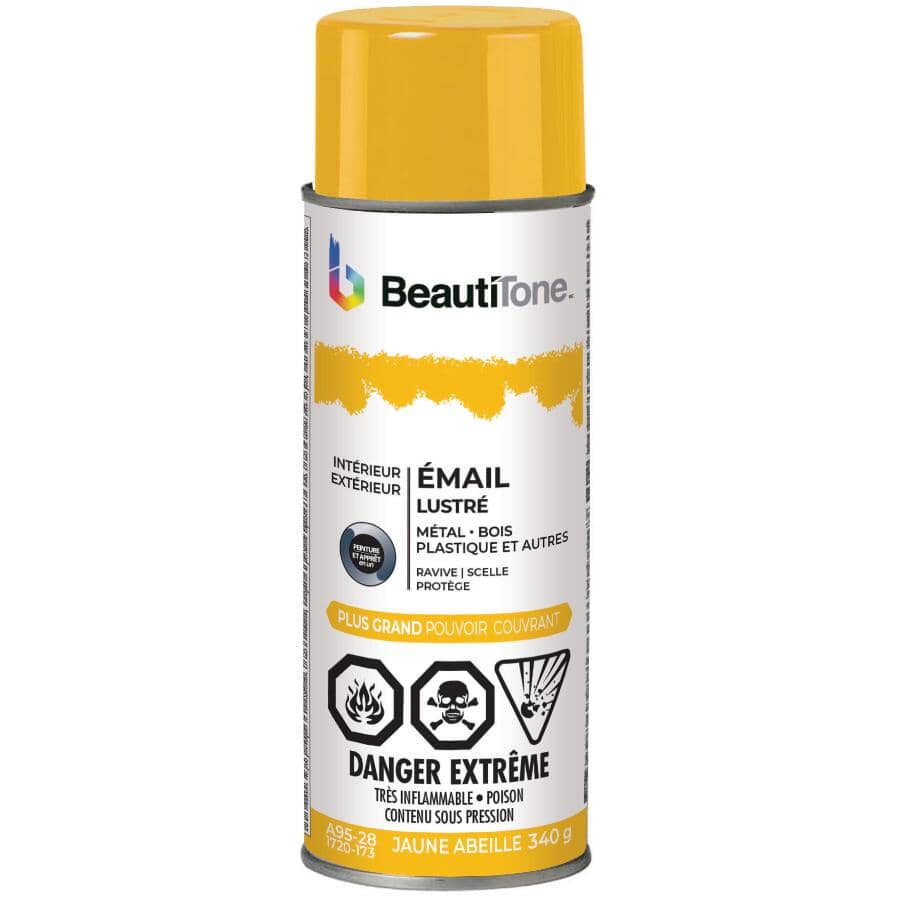 Solvent Enamel Spray Paint - Gloss Bee Yellow, 340 g