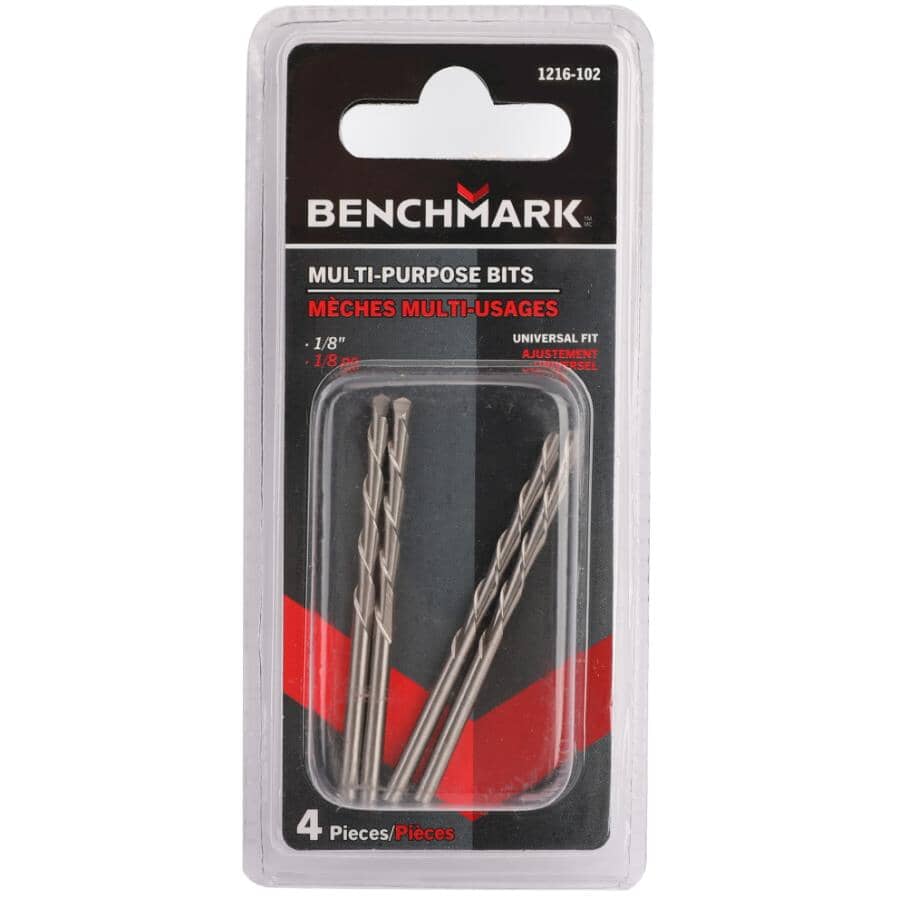 1/8" Multi-Purpose Bits - 4 Pack
