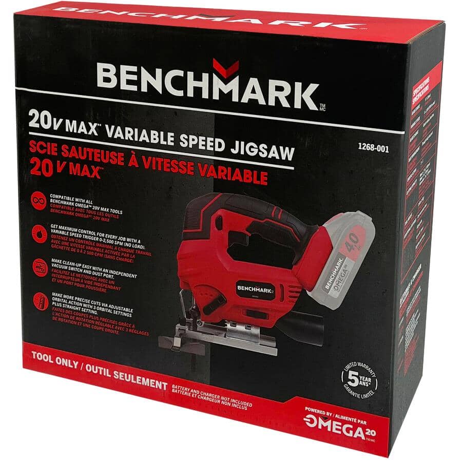 20V Max Cordless Orbital Jig Saw - Tool Only
