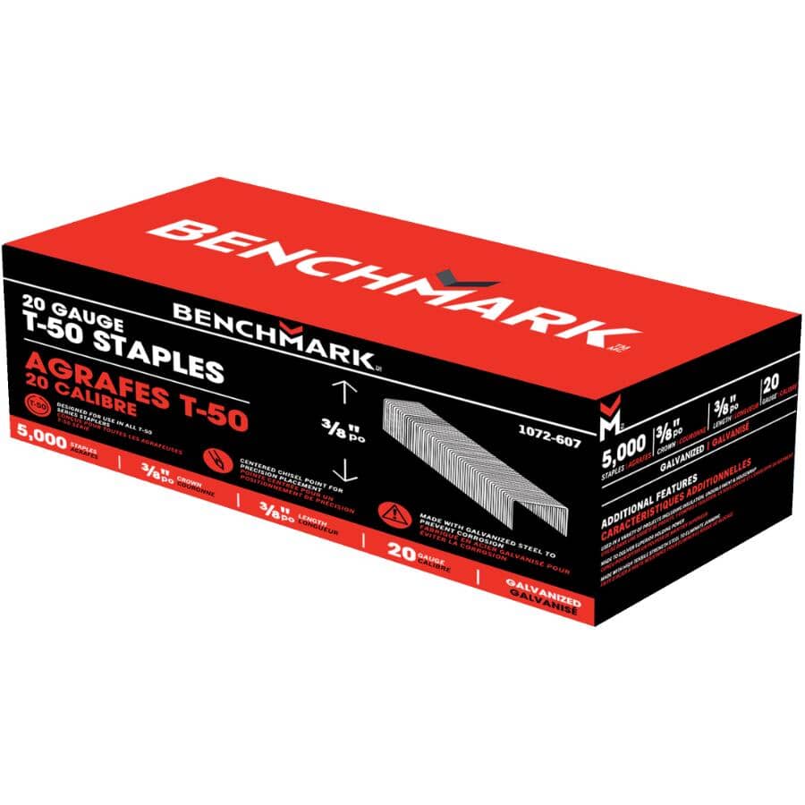 3/8" A11 Staples - for T50 Stapler, 5000 Pack