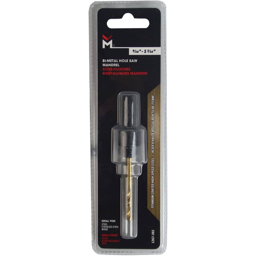 3/8" Hole Saw Mandrel - 1-1/4 Diameter & Smaller
