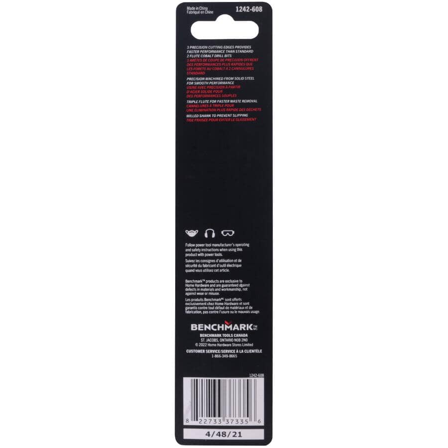 5/16" Cobalt Drill Bit - 3 Flute