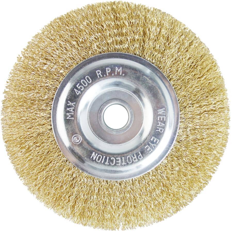 6" x 1/2" x 1/2" Coarse Buffing Wire Wheel