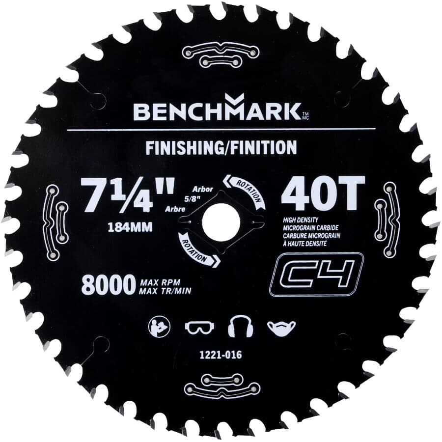 7-1/4" 40 Tooth Premium Carbide Circular Saw Blade