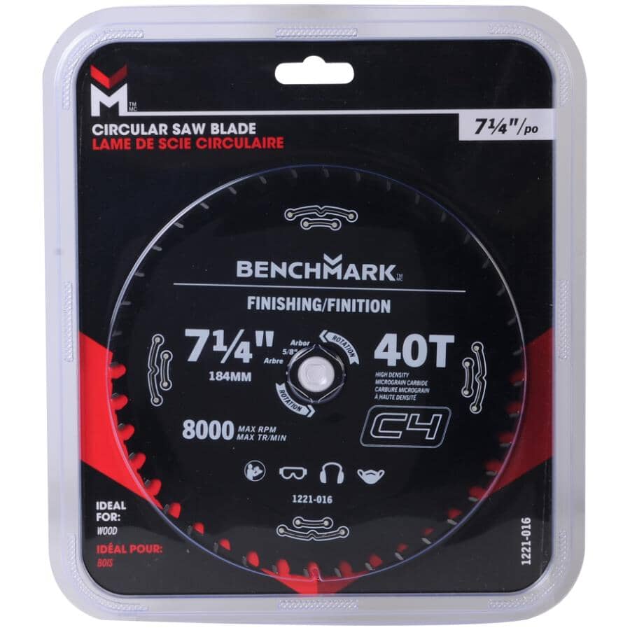 7-1/4" 40 Tooth Premium Carbide Circular Saw Blade