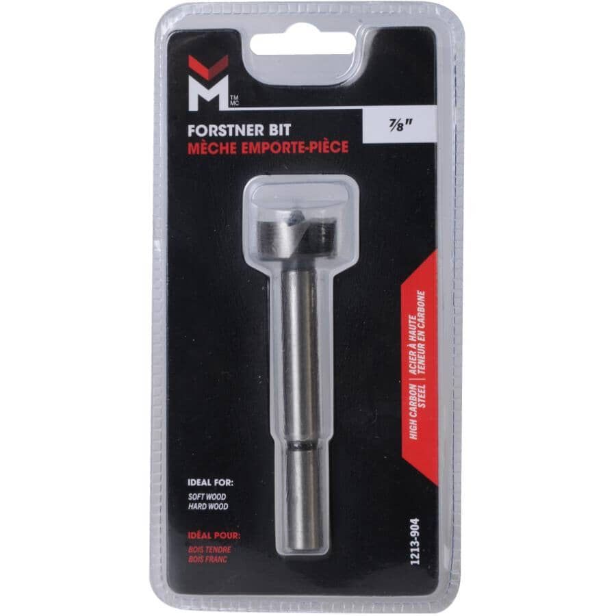 7/8" High Carbon Steel Forstner Bit