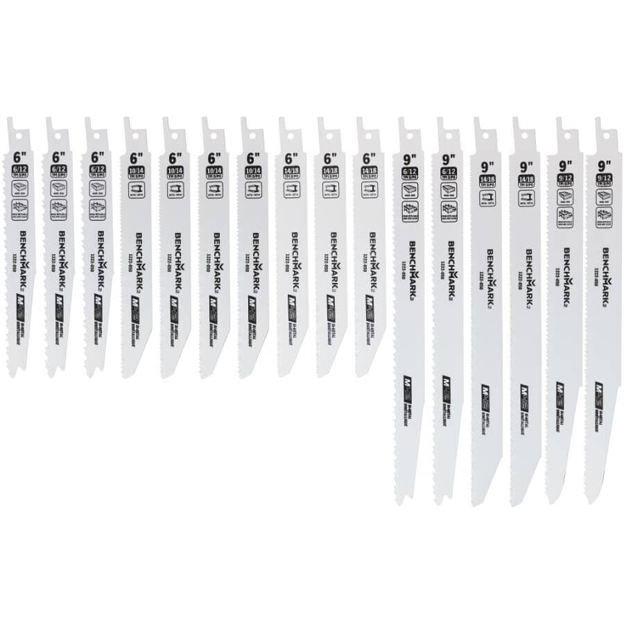 Multi Purpose Reciprocating Blade Set - 16 Piece