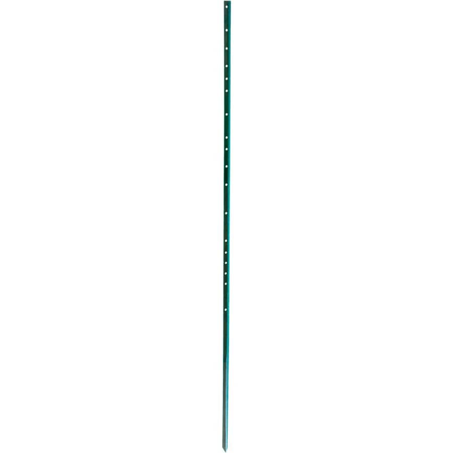 T-Rail Light Duty Steel Fence Post - Green, 6'