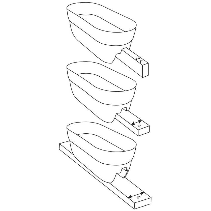 24" Deck Railing Planter - White