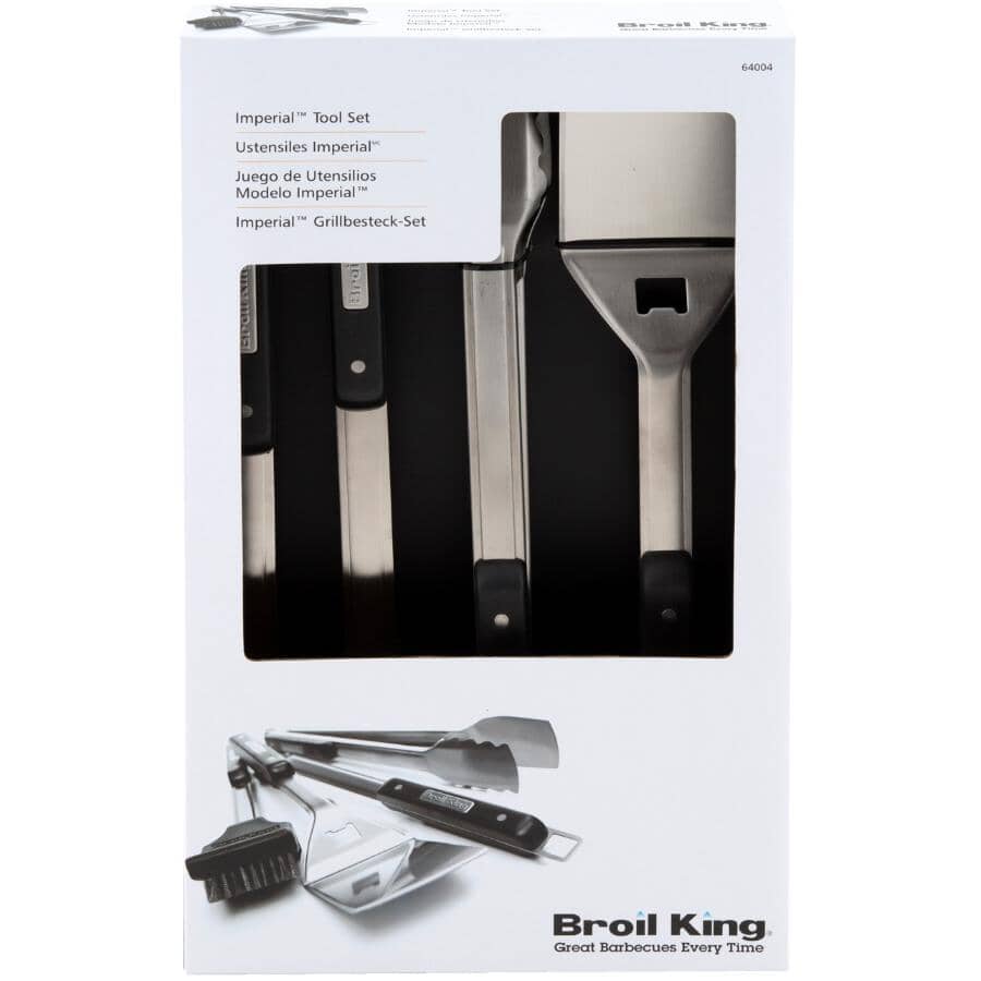 Imperial Stainless Steel BBQ Tool Set - 4 Piece