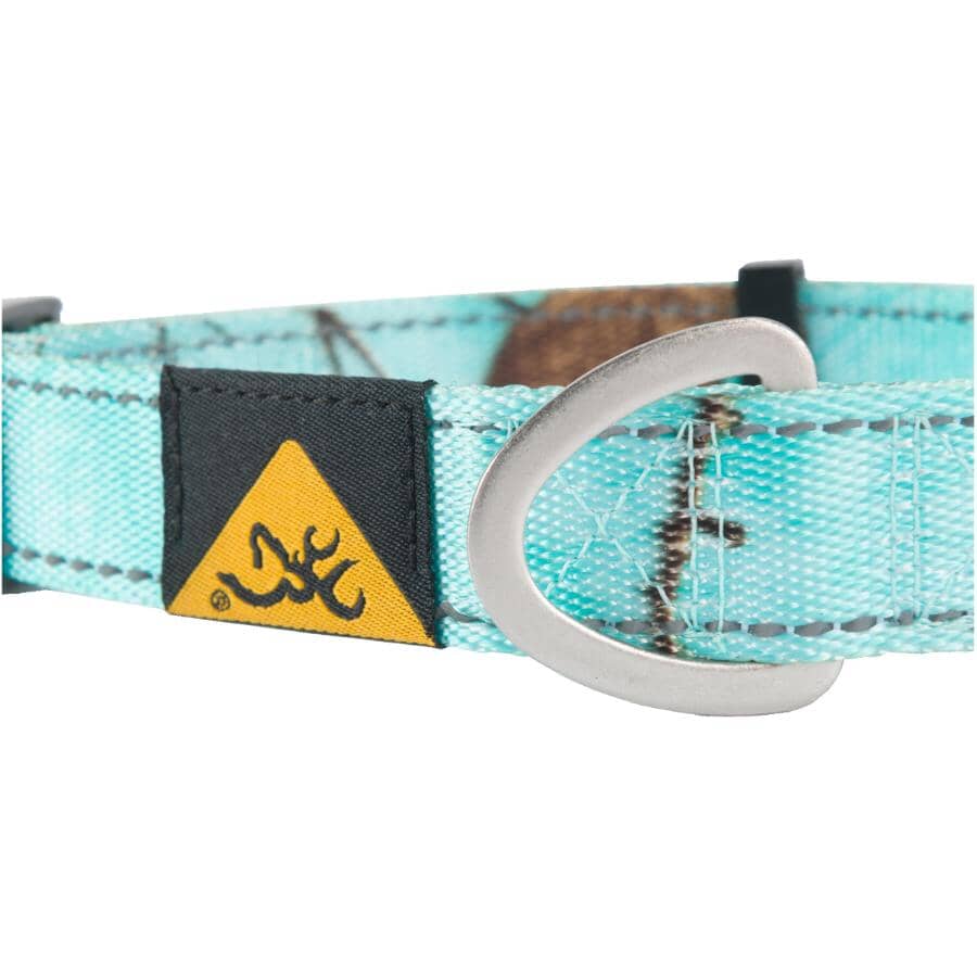 Adjustable Polyester Webbing Dog Collar - Realtree Seaglass, Medium