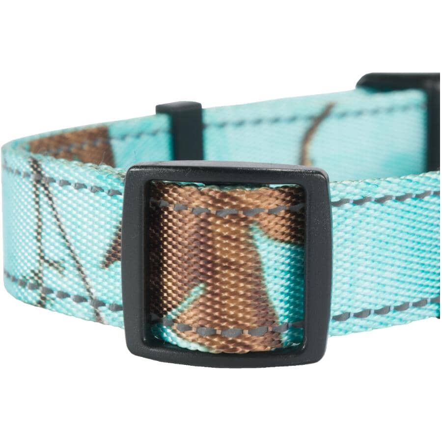 Adjustable Polyester Webbing Dog Collar - Realtree Seaglass, Medium