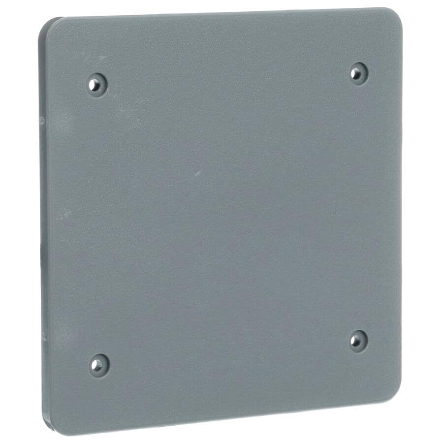 Grey 2-Gang Blank Wall Cover