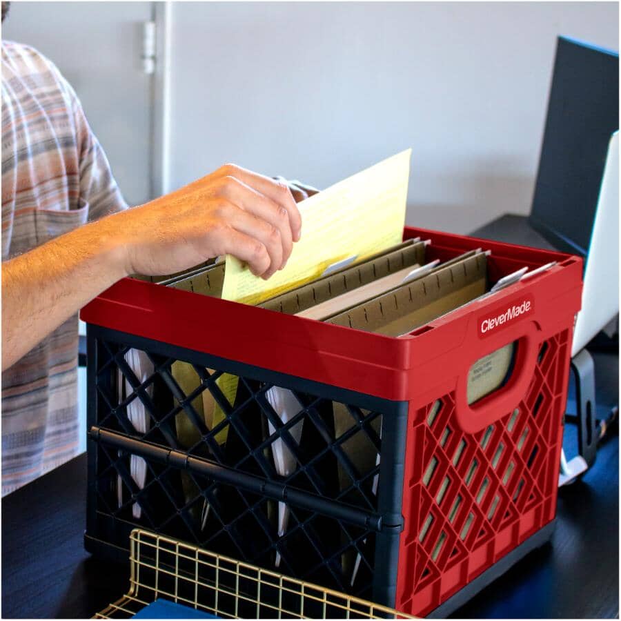Red Collapsible Storage Crate - 25L