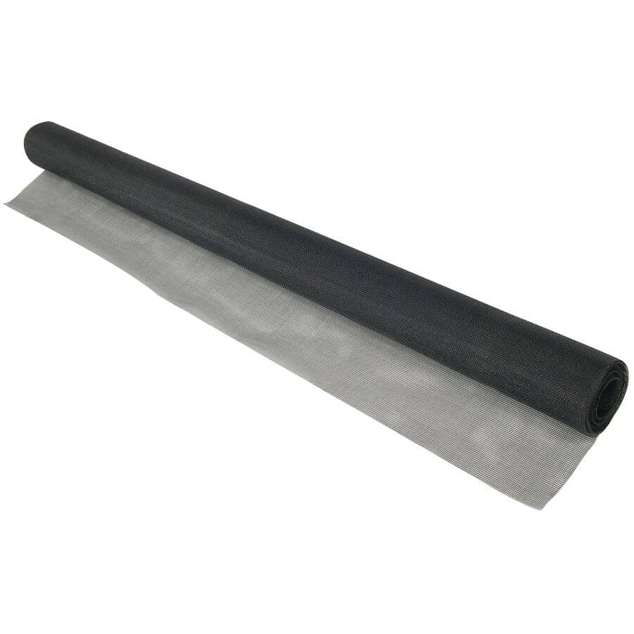 Fibreglass Window Screen - Black, 36" x 25'