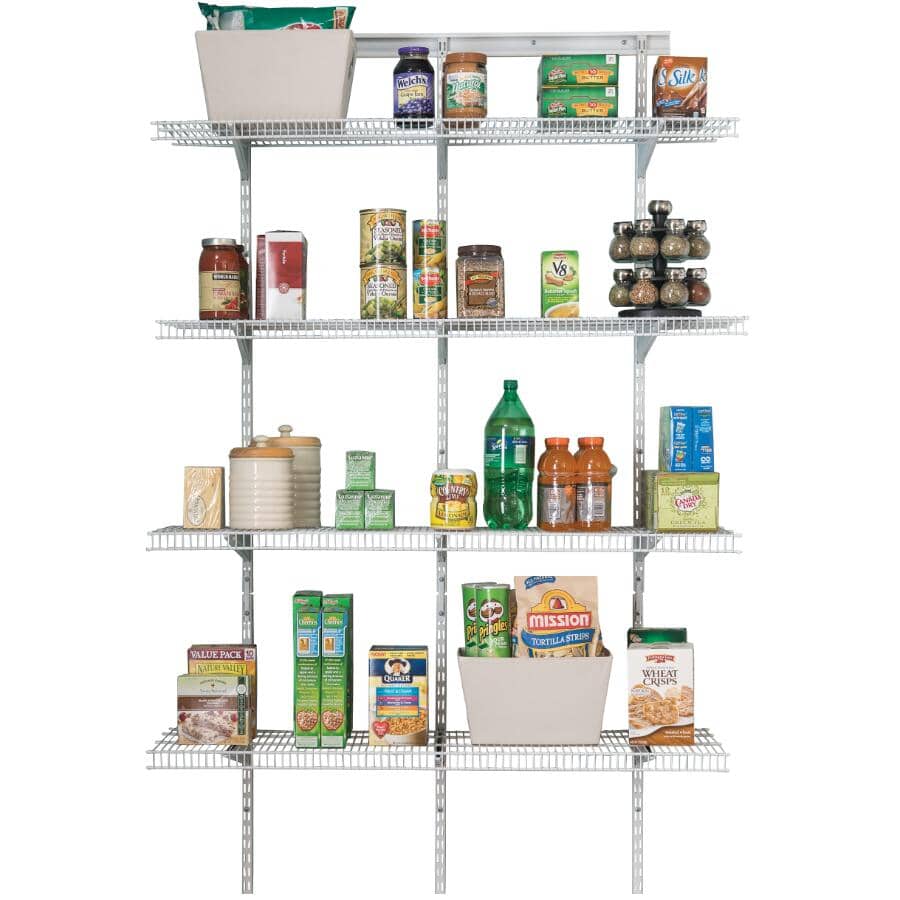 12" x 12' White Wire Close Mesh Shelf