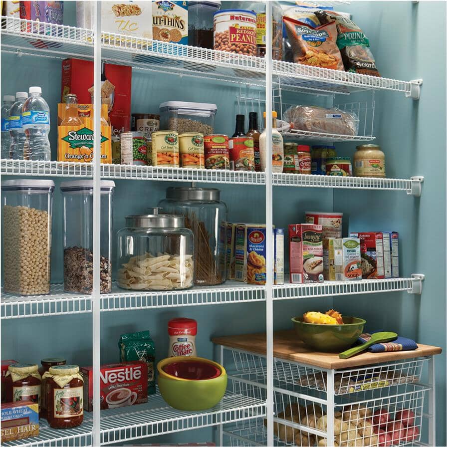 12" x 12' White Wire Close Mesh Shelf