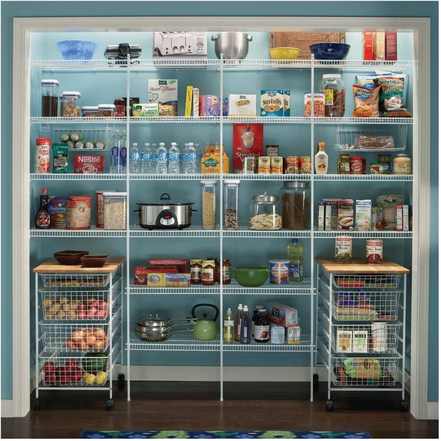 16" x 12' White Wire Close Mesh Shelf