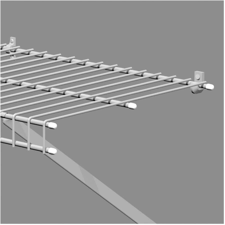 84 Pack White Wire Shelf End Caps - Assorted Sizes