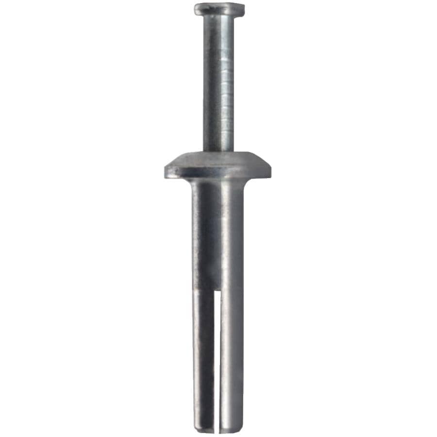 25 Pack 1/4" x 1" Metal Nail-In Anchors