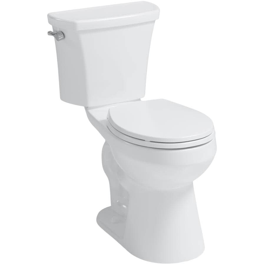 4.8 L Easley Round Toilet with Flush Guard Technology - White, 17"