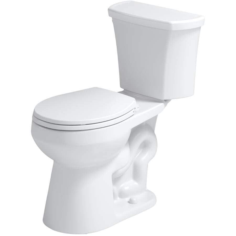 4.8 L Easley Round Toilet with Flush Guard Technology - White, 17"