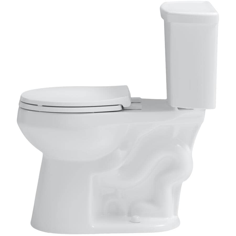 4.8 L Easley Round Toilet with Flush Guard Technology - White, 17"