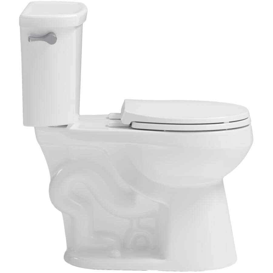 4.8 L Easley Round Toilet with Flush Guard Technology - White, 17"